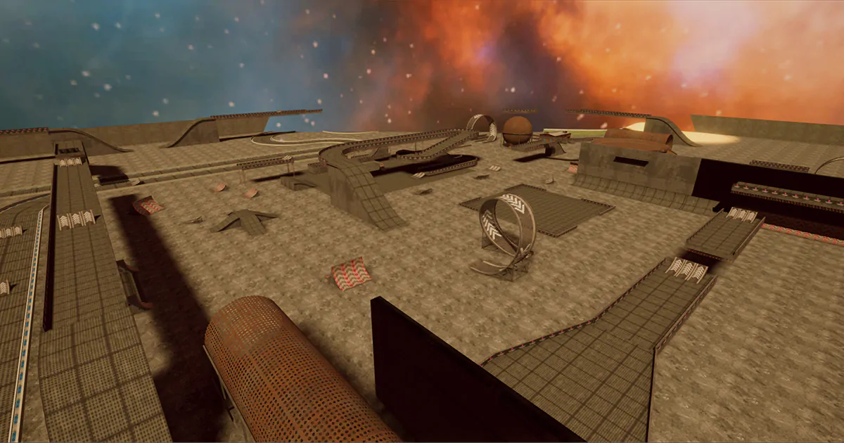 Image Crazy Car Stunts in Moon Cosmic Arena